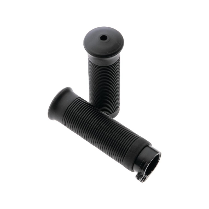 Old School Jack Hammer Grips Black 1" Throttle Cables