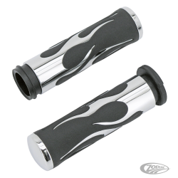 POIGNEES CHROMEES AVEC FLAMMES