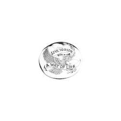 Live To Ride Gas Cap Cover Chrome