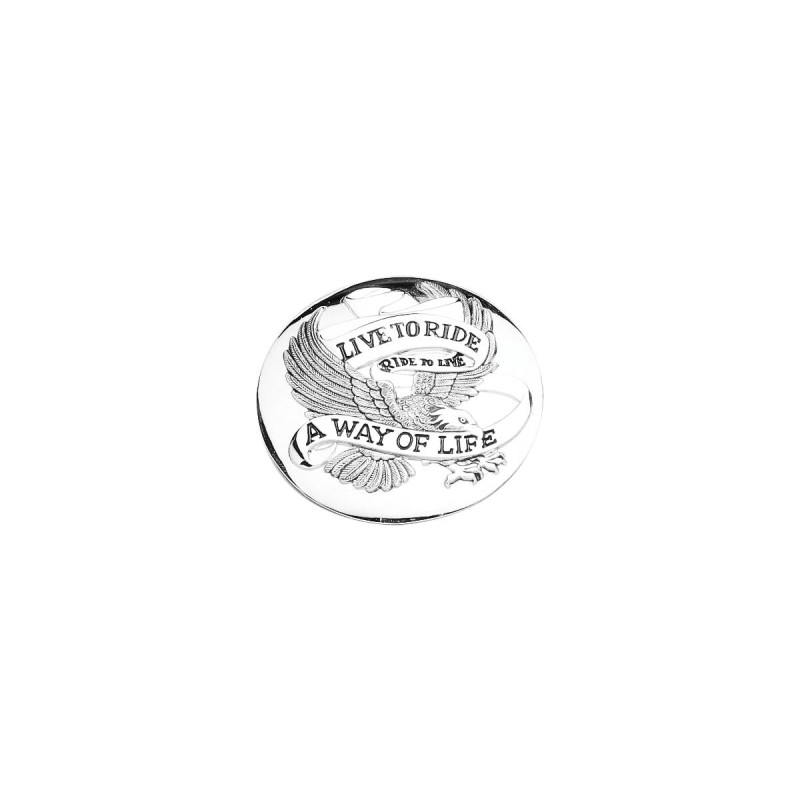 Live To Ride Gas Cap Cover Chrome
