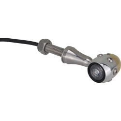 Retro LED Turn Signal V2A Polished stem Aluminium Polished Brass Polished Clear