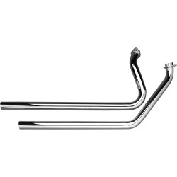 FL Shovel Staight Cut Drag Pipes Chrome 1,75"