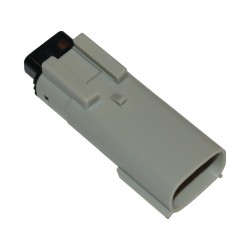 3-Position Molex MX-150 Series Male Connector Gray