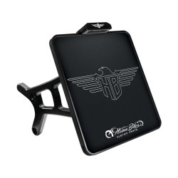 Side Mount License Plate Kit German specification 180x200mm Black Anodized