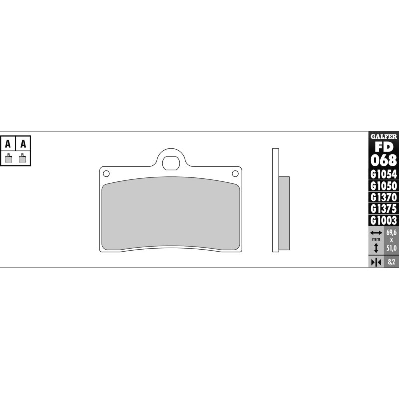 Semi Metal G1054 Brake Pad