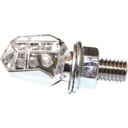 Tiny LED Turn Signal Chrome Clear LED