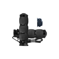 Air Cushion Heated Grips Black 1" Throttle Cables