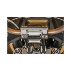 8" Fast Back Risers CNC milled for OEM HD or KOSO Digital Speedometer Black 1" Anodized