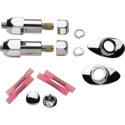 Round Support Stud Turn Signal Relocation Kit Chrome