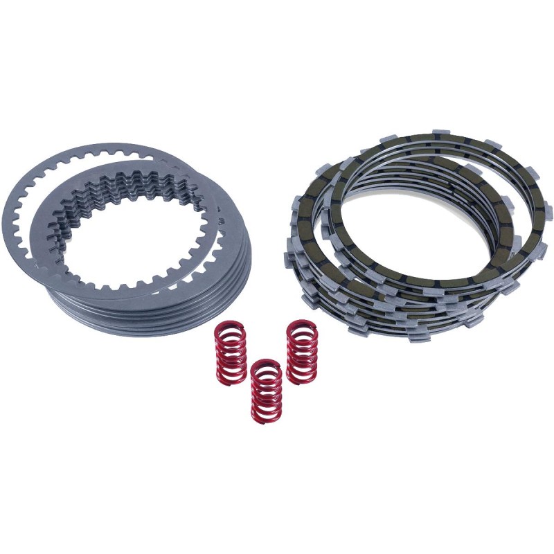 Clutch Kit Clutch Plate Kit 10 Carbon Fiber friction plates, 9 tempered steel drive plates, Set of 3 heavy duty springs