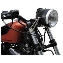 Vintage Headlight Bracket For 41mm fork tubes Stainless Steel Polished