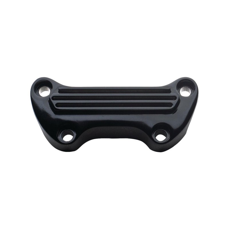 Finned Top Clamp Black Powder Coated