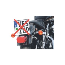 Inside Mid Mount License Plate Bracket Black Satin