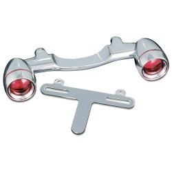 Bullet Light Rear Turn Signal Bar Chrome Red