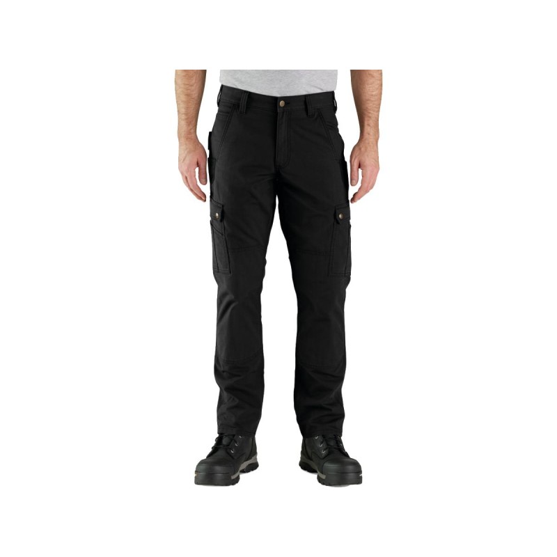 Rugged Flex Relaxed Fit Ripstop Cargo Work Pants W31/L32 Black