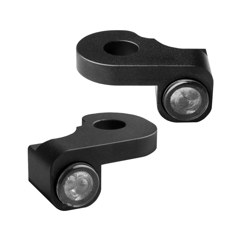 NANO Series LED Turn Signals Black Anodized Smoke LED