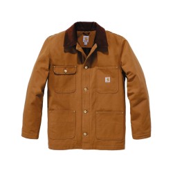 Loose Fit Firm Duck Blanket-Lined Chore Coat