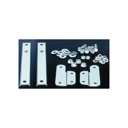 Heavy Duty Windshield Mount Kit Covered forks Chrome