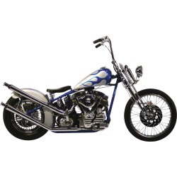 Upsweep Squish Pipe for 66-69 Rigid Frames Headers Chrome 1,75"