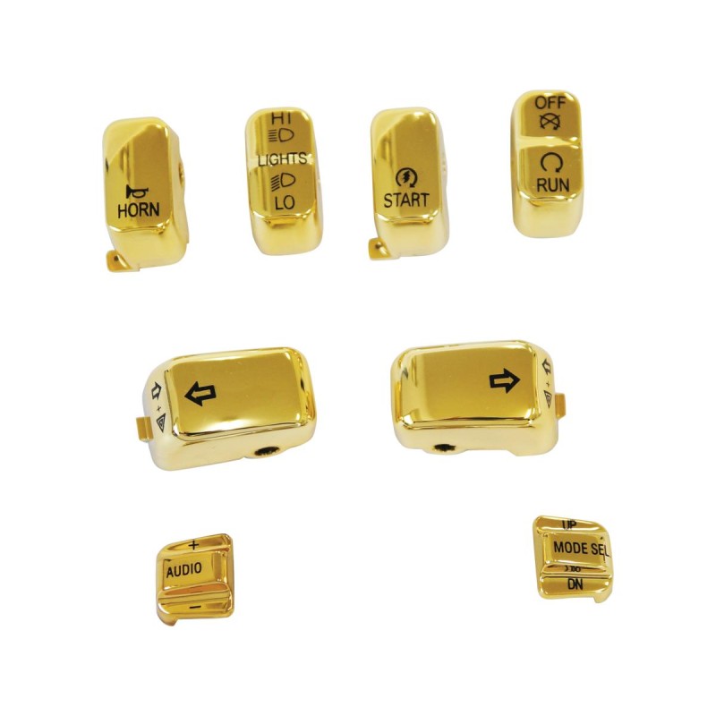 8 PC Switch Cap Set with Audio Gold Hand Control Switch Cap Kit With audio button