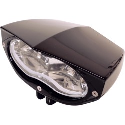 Time Crack Scheinwerfer Clear Lens Black Powder Coated