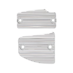10-Gauge Front and Rear Master Cylinder Cover Kit Chrome