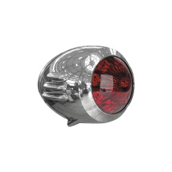 Unbreakable LED Taillight without Mounting Bracket Aluminium Polished Red LED