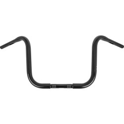 12 Gorilla Apehanger Handlebar 1" clamp diameter Non-Dimpled 3-Hole Black Powder Coated 1 1/4" Throttle By Wire Throttle Cables