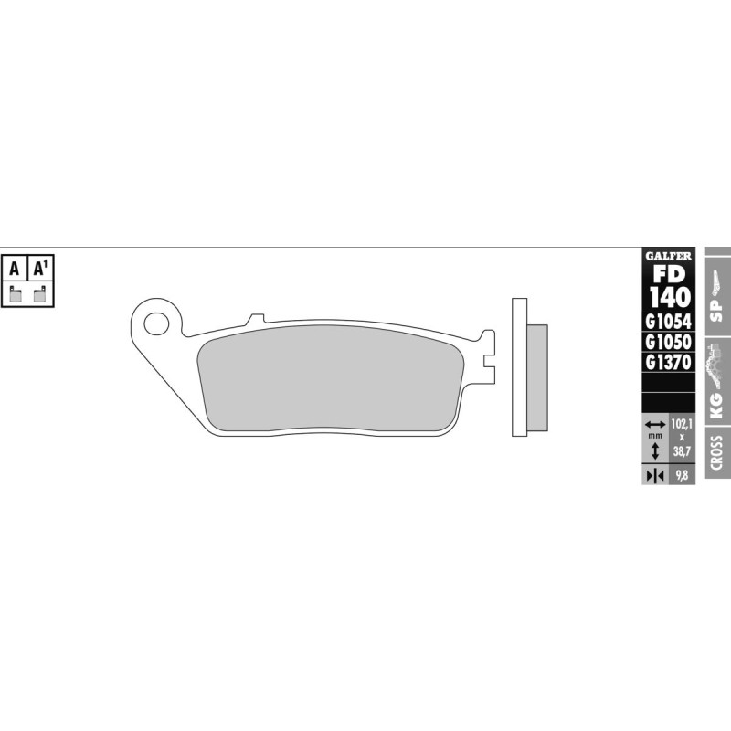 Semi Metal G1054 Brake Pad