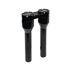 8" Clubstyle Straight Risers With Black Clamp Black 1"