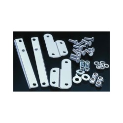 Heavy Duty Windshield Mount Kit Covered forks Chrome