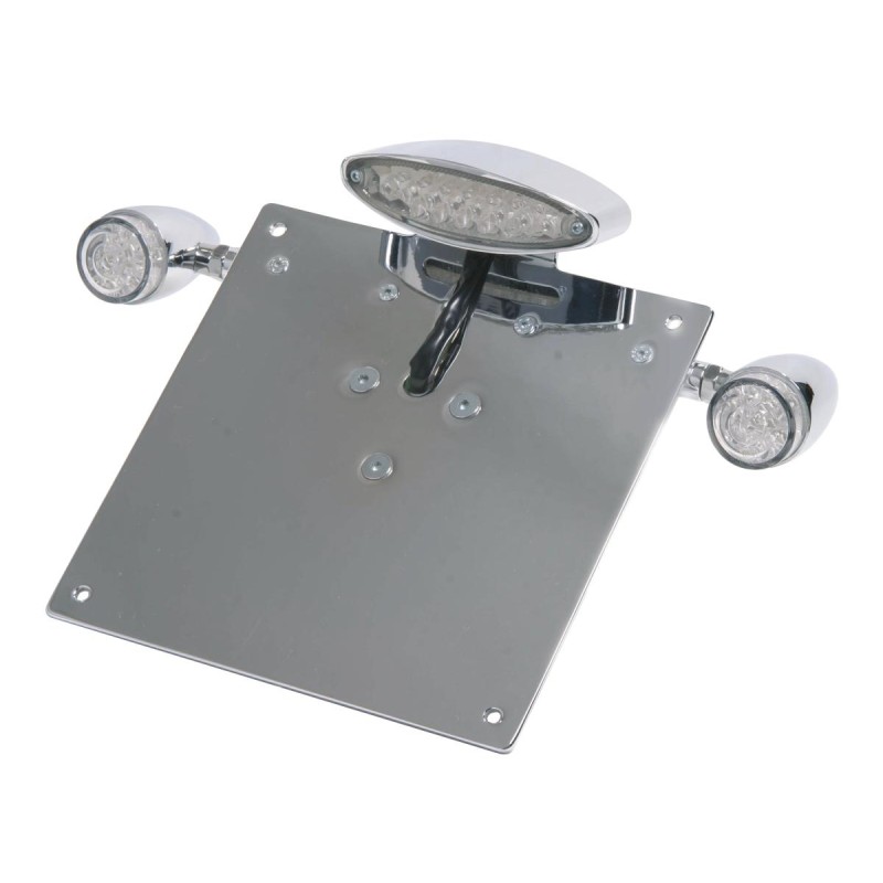 Softtouch Grip LED Turn Signal Set with Rear Turn Signals ,Taillight and License Plate Black 1" Throttle Cables