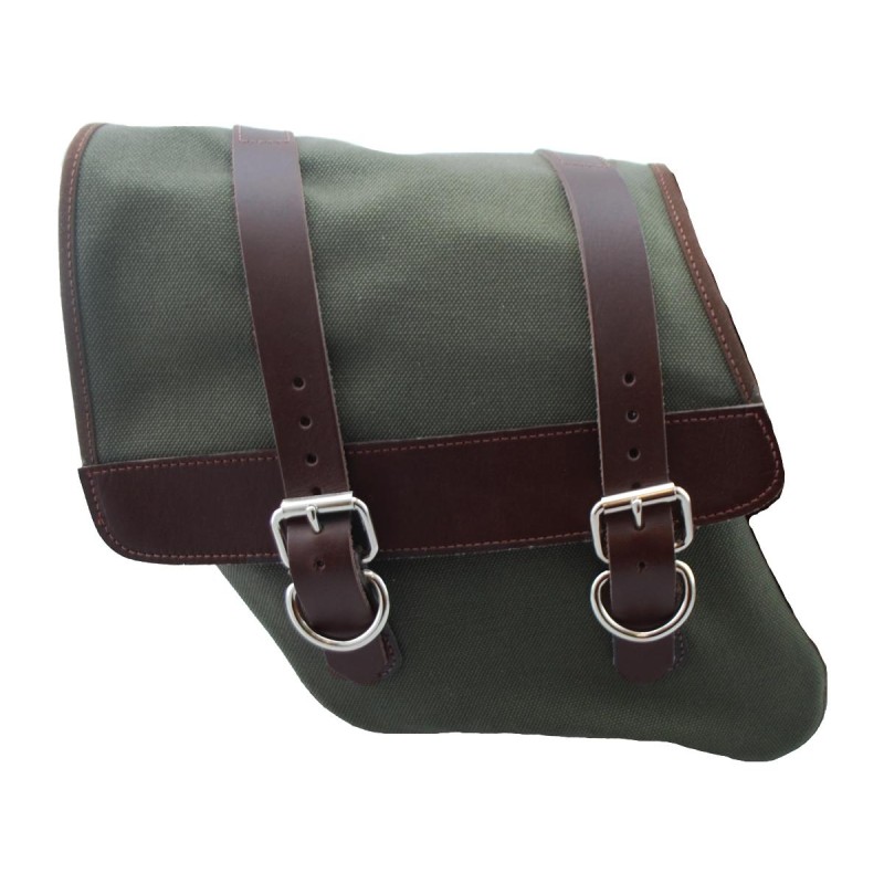 Canvas Solo Side Bag Strut Mount Brown Army Green Left