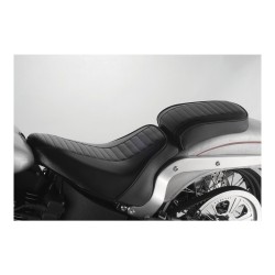 Hot Rod Series Daddy-O Horizontal Pleated Pillion Pad Black Vinyl