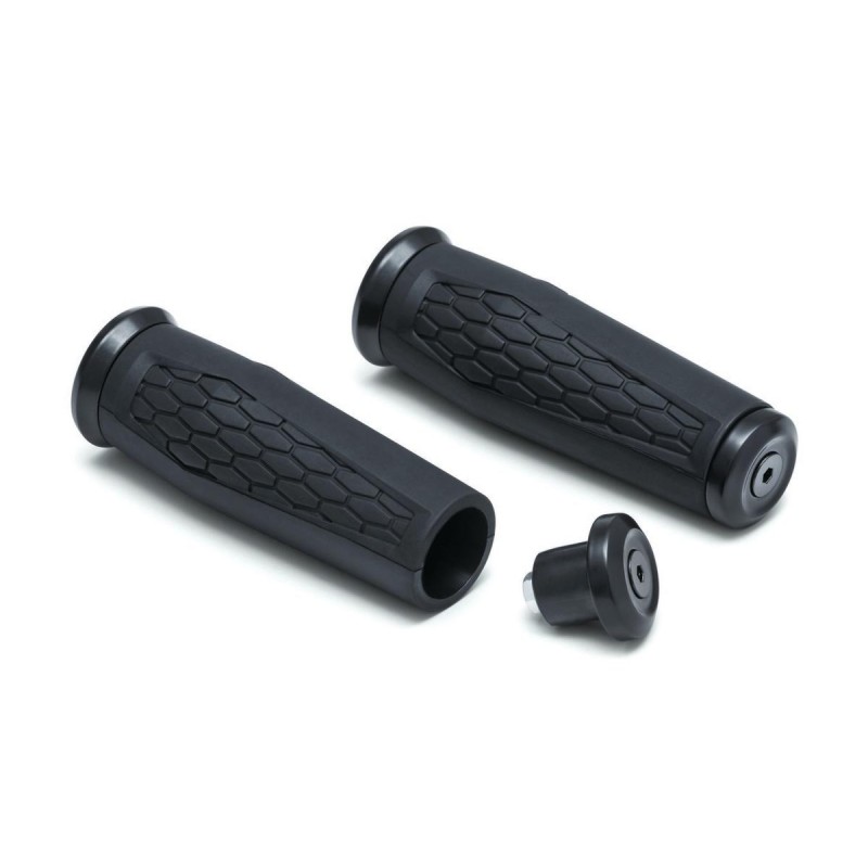 Hex Grips Black Satin 1" Throttle By Wire Throttle Cables