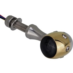 Retro LED Turn Signal/Taillight/Brake Light V2A Polished stem Brass Polished Aluminium Polished Smoke