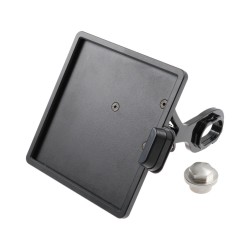 Slide-In Frame Side Mount License Plate Holder Germany 180 x 200 mm Black Powder Coated