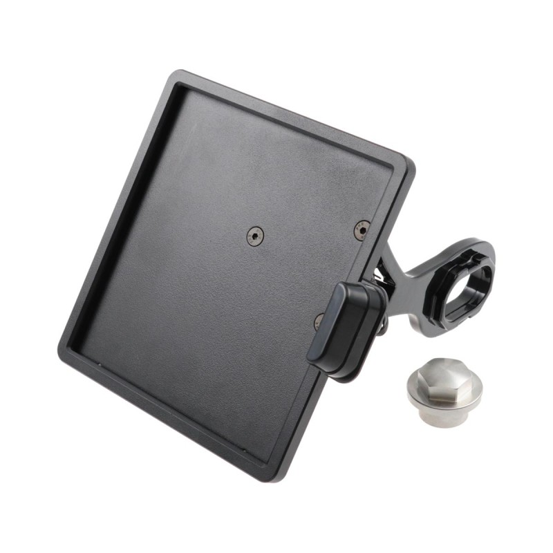 Slide-In Frame Side Mount License Plate Holder Germany 180 x 200 mm Black Powder Coated