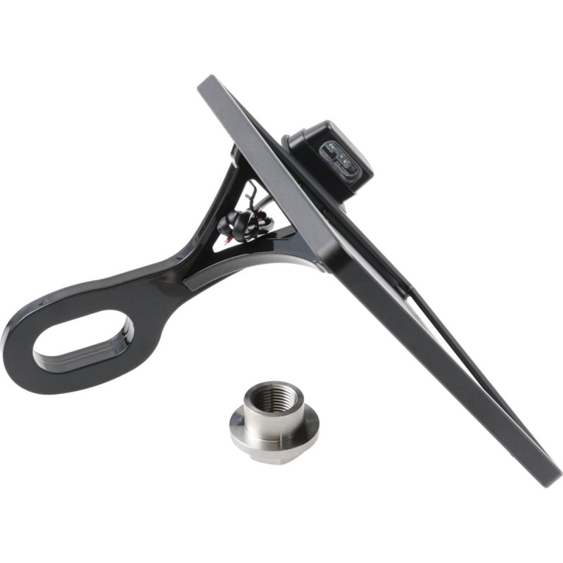 Slide-In Frame Side Mount License Plate Holder Germany 180 x 200 mm Black Powder Coated