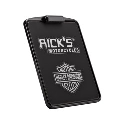 Rick Rod Rear End License Base Plate Including License Plate Light, Swiss Size 180 x 140mm Black Anodized