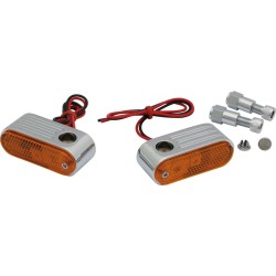 Mirror Mount Marker Light Single filament bulb Chrome Amber