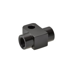 M10x1 Distributor 2-fold, 180° Elbow Black