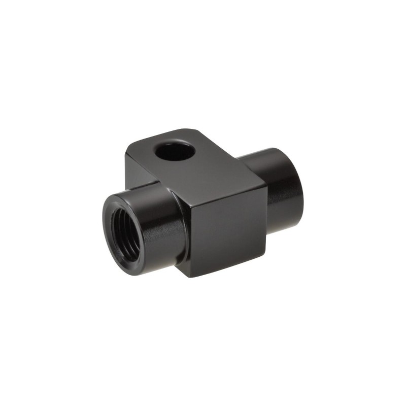 M10x1 Distributor 2-fold, 180° Elbow Black