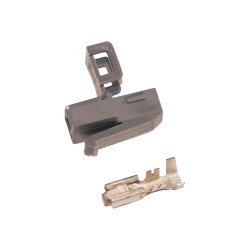 1-Position OEM "B+" Female Power Connector With Terminals Gray