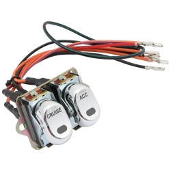CCE, Rocker Switch Kit, Fairing- Handle Bar, Cruise/Acc, Chrome Rocker Switch Kit