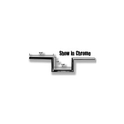 60s Wide Style 6 Handlebar Black Powder Coated 1"