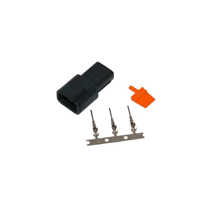 Deutsch DTM 3-Position Black Male Connector Black