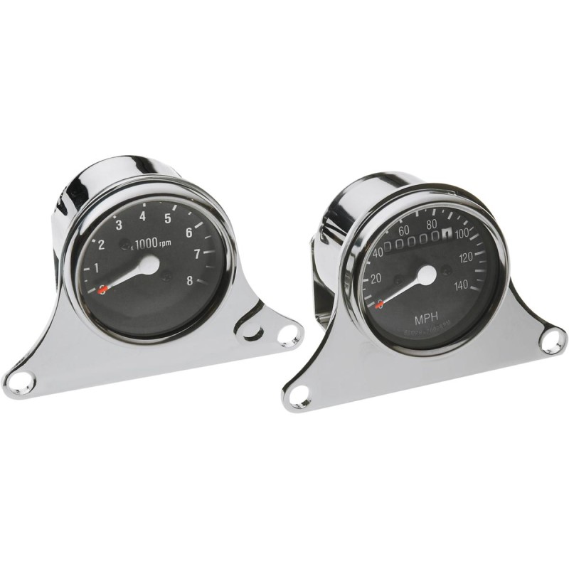 MINI TACH KT ALL 12V HARLEY'S Single Instrument Gauge Kit