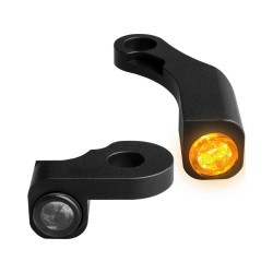 NANO Series LED Turn Signals Black Anodized Smoke LED