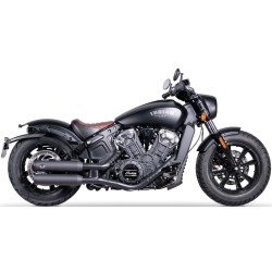 Double Slip-On Muffler Set Endcap Style Chubby Black Ceramic Coated